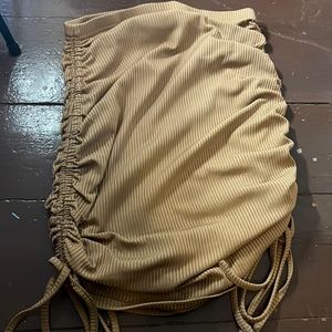 Light brown bodycon skirt